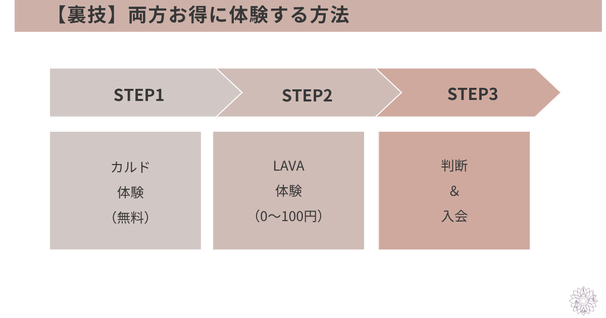 LAVAとCALDO両方お得に体験する方法