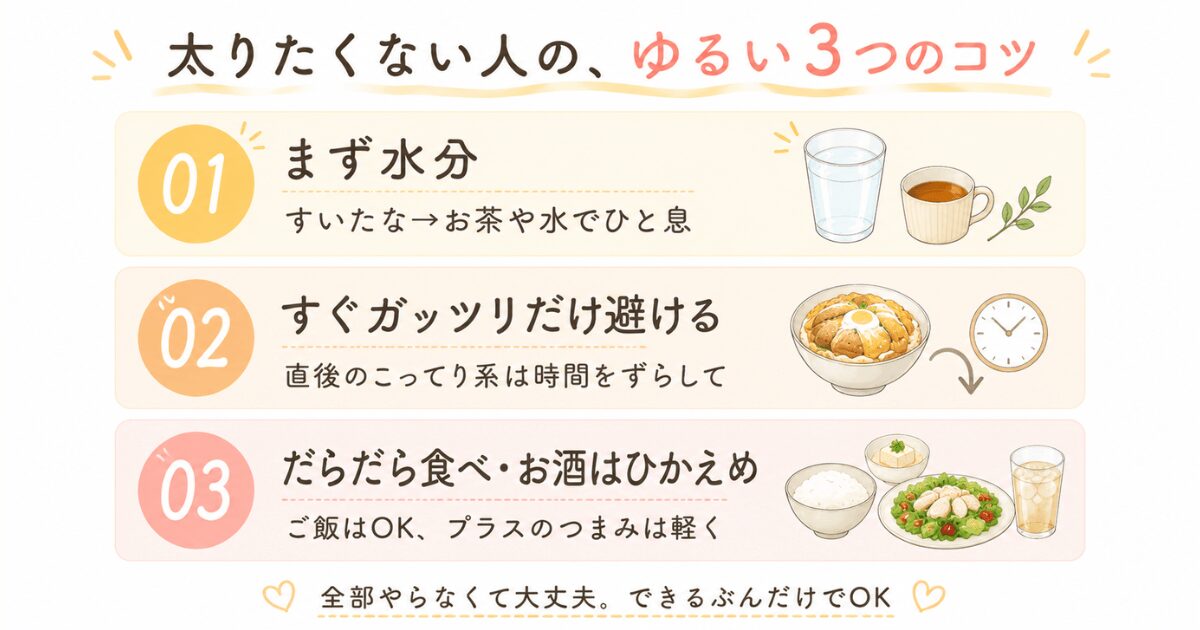 ホットヨガ後の太りたくない人の食事のコツ