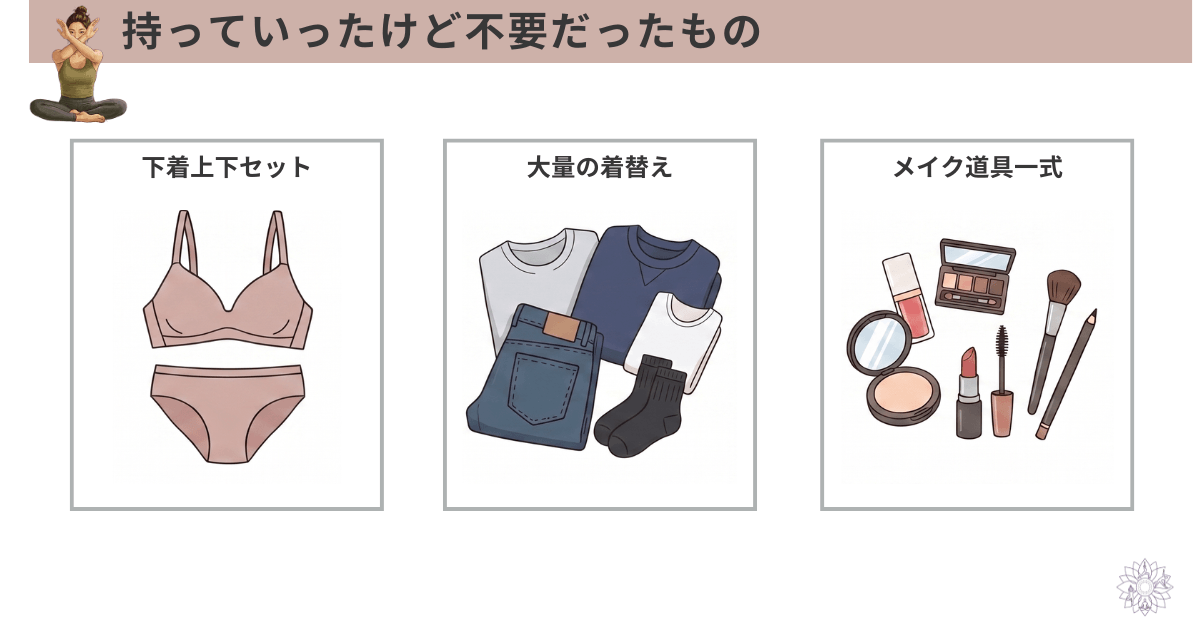 LAVA（ラバ）持っていったけど不要だったもの一覧