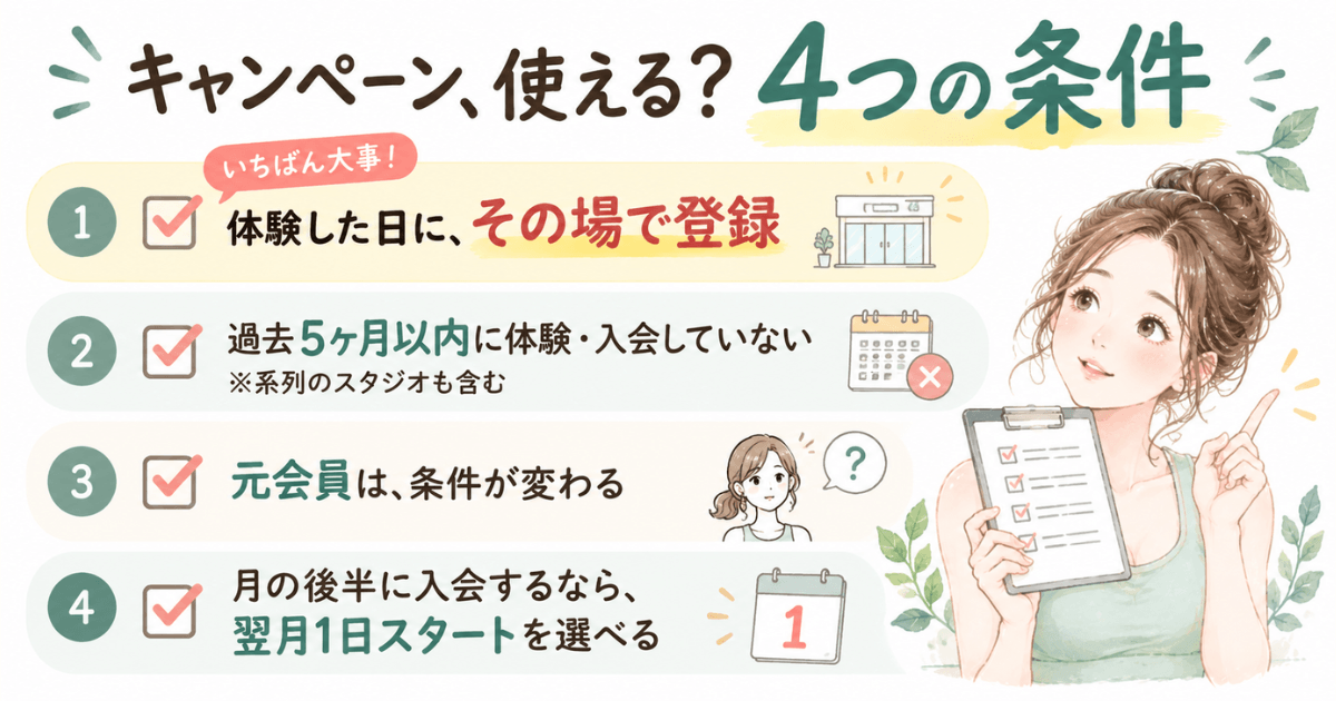 LAVAキャンペーン・特典使えるための4つの条件